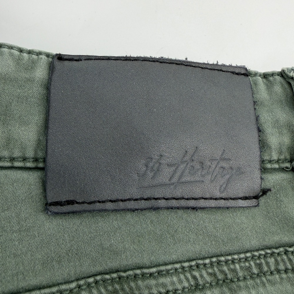34 Heritage Mens 36x28 Charisma Comfort Straight Leg Pants Olive Green Chino - Picture 4 of 12